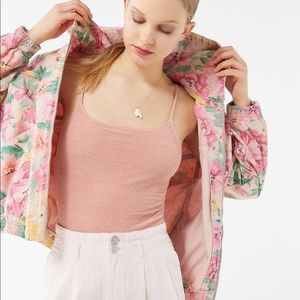 Urban Outffitters BDG Floral Hooded Bomber Jacket